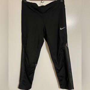 Nike Leggings with Mesh & Leatherlike Details